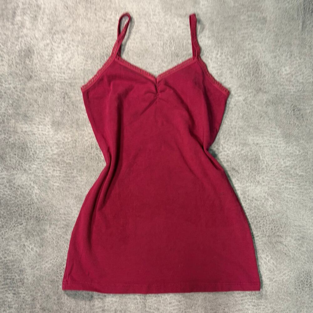 Pink Y2k Lace Trim Cami